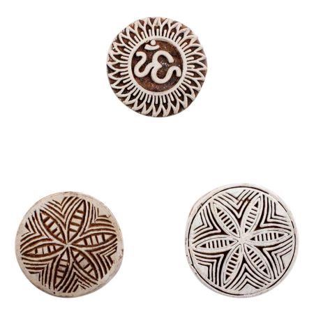 Set of 3 Piece New Mix Wooden Printing Block